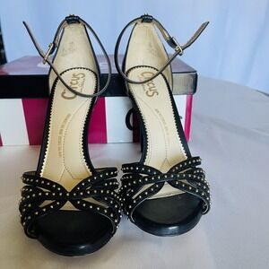 Women's Circus by Sam Edelman Black Ankle Strap Detail Stiletto Sandals 5.5M